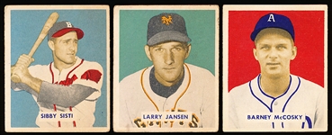 1949 Bowman Bb Hi#’s- 3 Diff