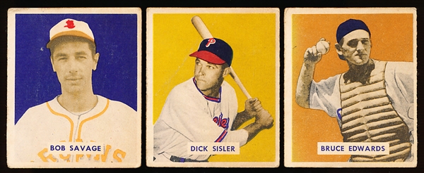 1949 Bowman Bb Hi#’s- 3 Diff