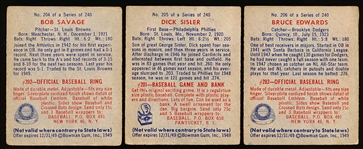 1949 Bowman Bb Hi#’s- 3 Diff