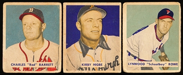 1949 Bowman Bb Hi#’s- 3 Diff