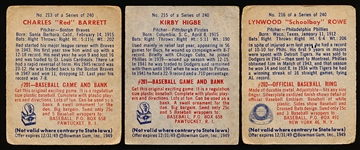 1949 Bowman Bb Hi#’s- 3 Diff