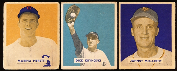 1949 Bowman Bb Hi#’s- 3 Diff