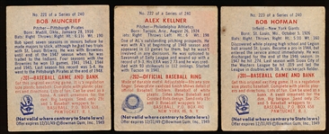 1949 Bowman Bb Hi#’s- 3 Diff