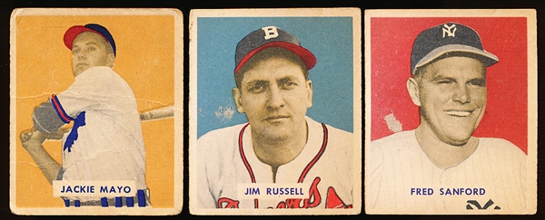 1949 Bowman Bb Hi#’s- 3 Diff