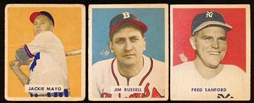1949 Bowman Bb Hi#’s- 3 Diff