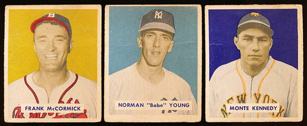 1949 Bowman Bb Hi#’s- 3 Diff