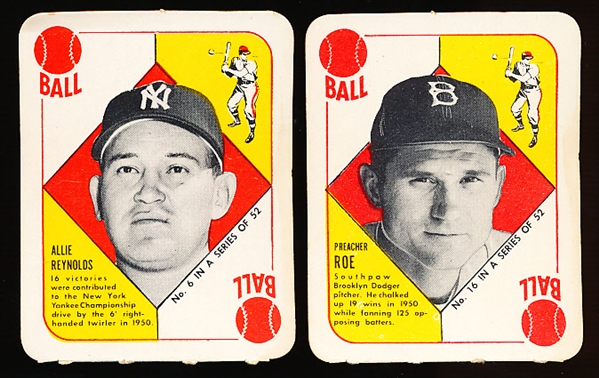 1951 Topps Bb Red Backs- 2 Diff