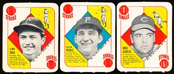 1951 Topps Bb Red Backs- 3 Diff