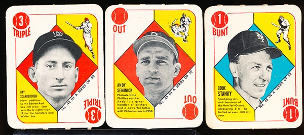 1951 Topps Bb Red Backs- 3 Diff
