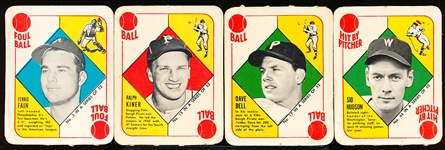 1951 Topps Bb Red Backs- 4 Diff