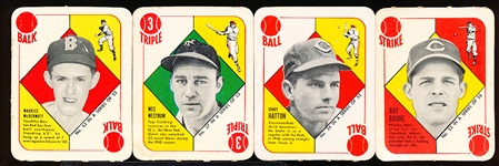 1951 Topps Bb Red Backs- 4 Diff