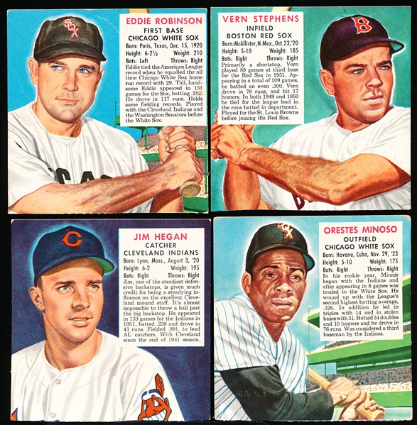 1952 Red Man Baseball No Tabs- 4 Diff