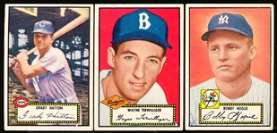 1952 Topps Baseball- 3 Diff Black Back Low#’s