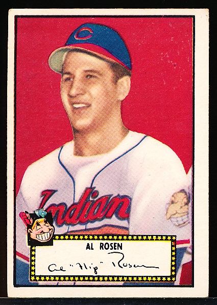 1952 Topps Baseball- #10 Al Rosen, Cleveland- Black back