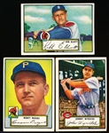 1952 Topps Baseball- 3 Diff Black Back Low#’s
