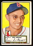 1952 Topps Baseball- #22 Dom DiMaggio, Red Sox- Black Back