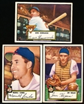 1952 Topps Baseball- 3 Diff Black Back Low#’s