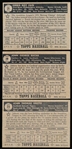 1952 Topps Baseball- 3 Diff Black Back Low#’s