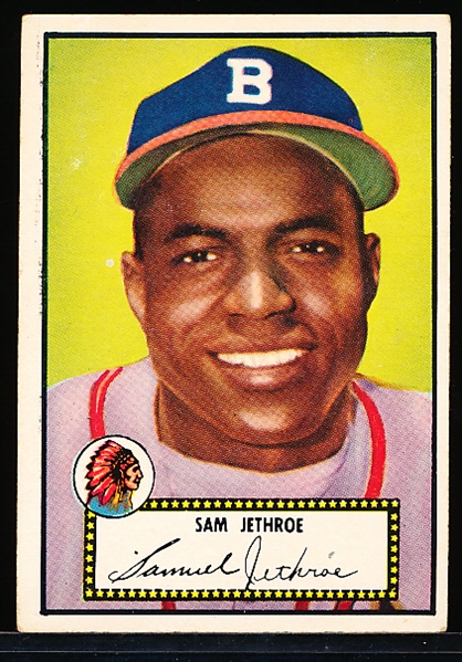 1952 Topps Bb- #27 Sam Jethroe, Boston Braves- Black Back