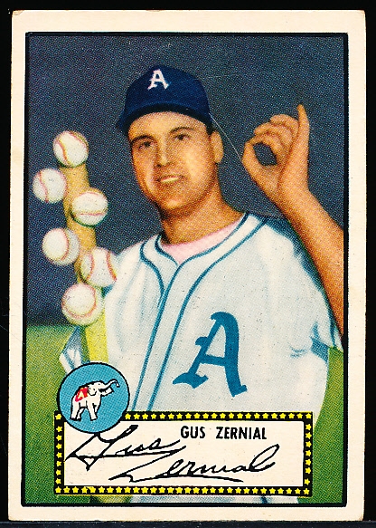 1952 Topps Bb- #31 Zernial, A’s- Black Back