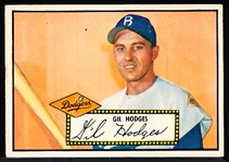 1952 Topps Bb- #36 Gil Hodges, Dodgers- Black Back