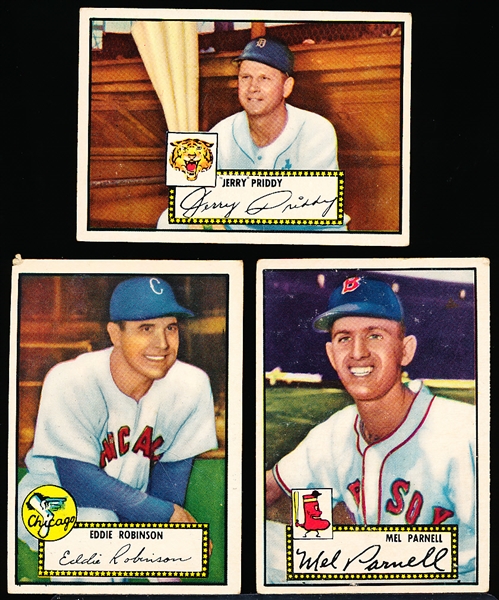 1952 Topps Baseball- 3 Diff Black Back Low#’s