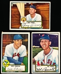 1952 Topps Baseball- 3 Diff Black Back Low#’s