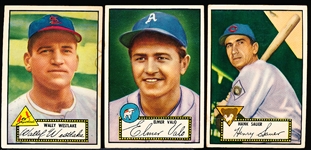 1952 Topps Baseball- 3 Diff Black Back Low#’s