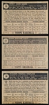 1952 Topps Baseball- 3 Diff Black Back Low#’s