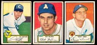 1952 Topps Baseball- 3 Diff Black Back Low#’s
