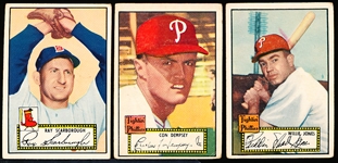 1952 Topps Baseball- 3 Diff Black Back Low#’s