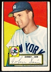 1952 Topps Baseball- #49 John Sain, Yankees- Correct Version- Black Back