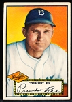 1952 Topps Baseball- #66 Preacher Roe, Dodgers- Black Back