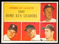 1961 Topps Baseball- #44 AL Home Run Leaders- Mantle! Maris!