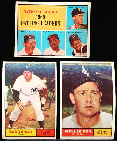 1961 Topps Baseball- 3 Diff