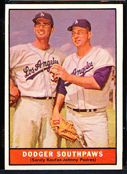 1961 Topps Baseball- #207 Koufax/Podres
