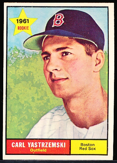 1961 Topps Baseball- #287 Carl Yastrzemski, Red Sox- 2nd Year Card