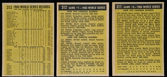 1961 Topps Baseball- 3 Diff WS Cards