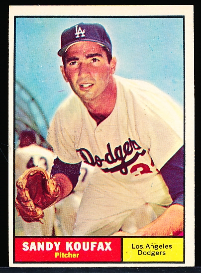 1961 Topps Baseball- #344 Sandy Koufax, Dodgers
