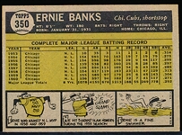 1961 Topps Baseball- #350 Ernie Banks, Cubs