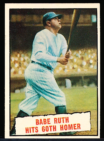 1961 Topps Baseball- #401 Babe Ruth 60th Homer