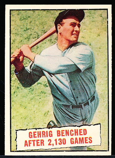 1961 Topps Baseball- #405 Lou Gehrig