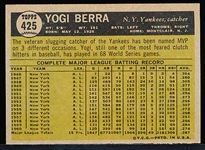 1961 Topps Baseball- #425 Yogi Berra, Yankees