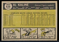 1961 Topps Bb- #429 Al Kaline, Tigers
