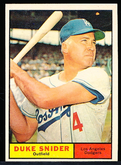 1961 Topps Baseball- #443 Duke Snider, Dodgers