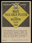 1961 Topps Baseball- #471 Rizzuto MVP