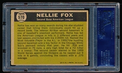 1961 Topps Baseball- #570 Nellie Fox AS- Hi#- PSA Vg-Ex 4