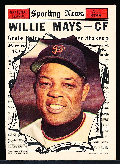 1961 Topps Baseball- #579 Willie Mays AS- Hi#