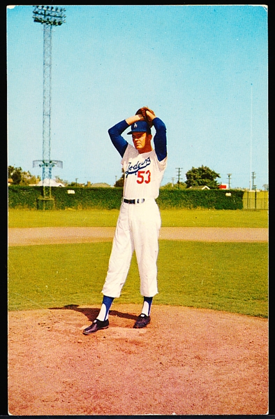 1959 Los Angeles Dodgers MLB Color Postcards- Don Drysdale