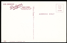 1959 Los Angeles Dodgers MLB Color Postcards- Johnny Podres